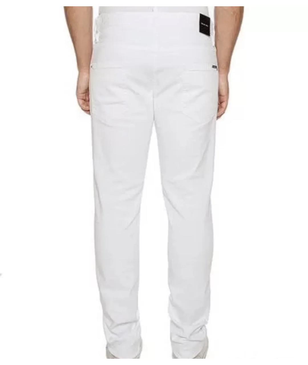 DSQUARED2 Белые хлопковые прямые джинсы, фото 7