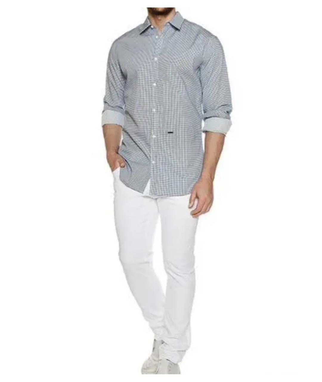 DSQUARED2 Белые хлопковые прямые джинсы, фото 8