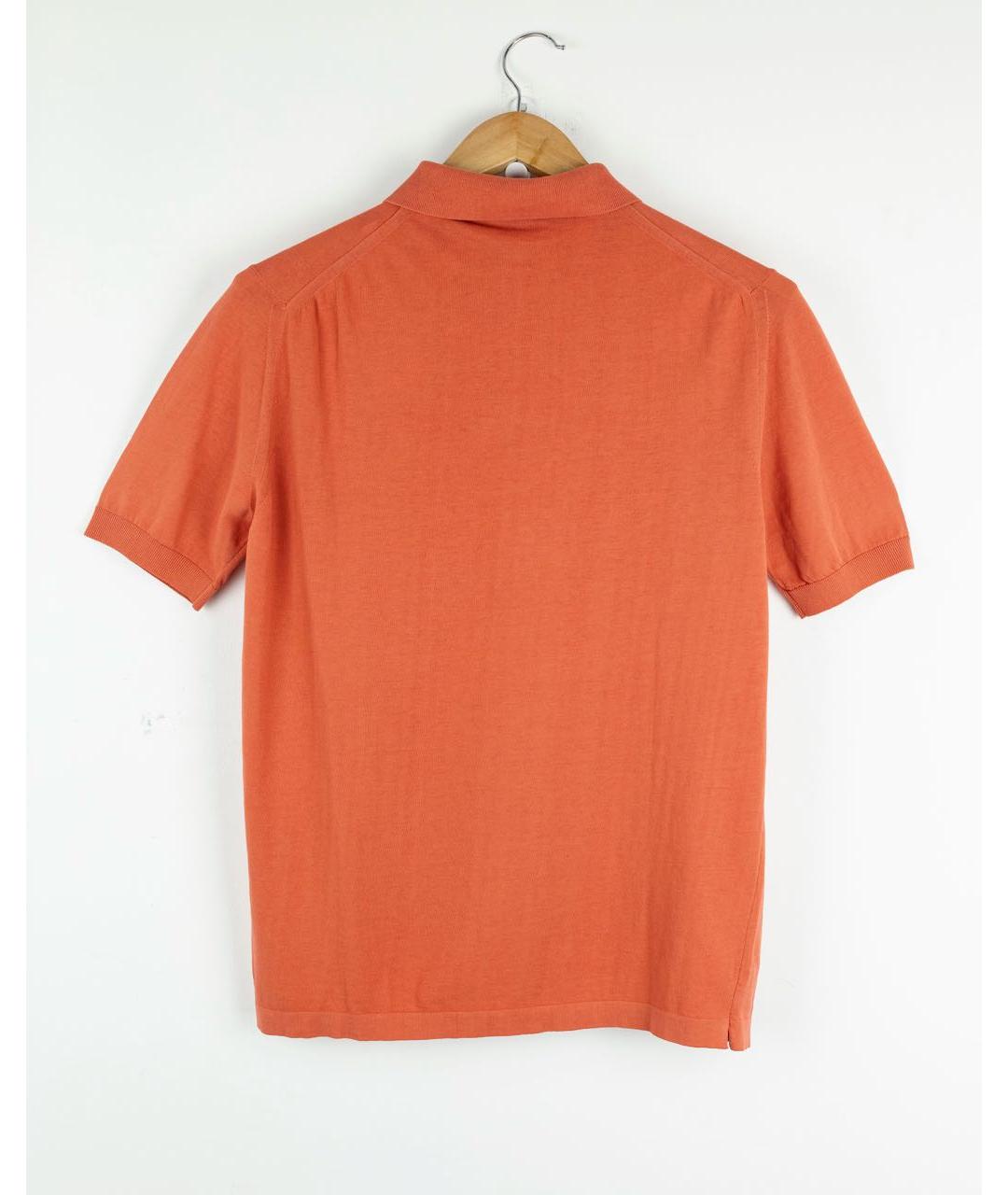 ELEVENTY Коралловое хлопковое поло с коротким рукавом, фото 2