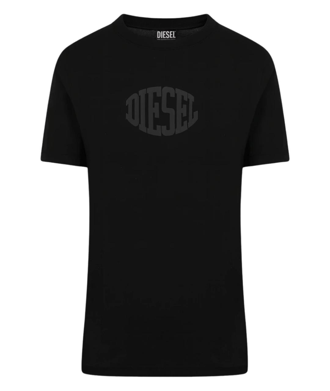 DIESEL Черная хлопковая футболка, фото 5