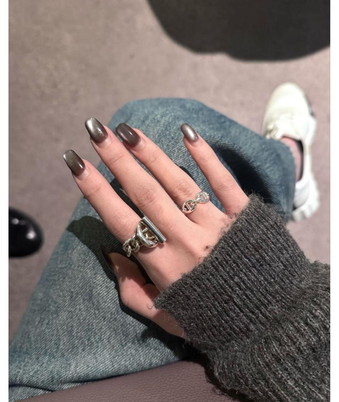 HERMES Серебряное кольцо, фото 8