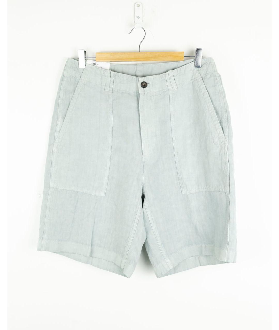 ELEVENTY Голубые льняные шорты, фото 5