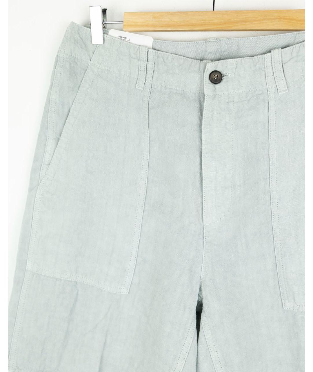 ELEVENTY Голубые льняные шорты, фото 4