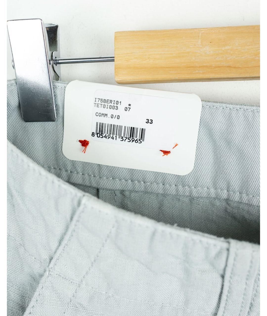 ELEVENTY Голубые льняные шорты, фото 3