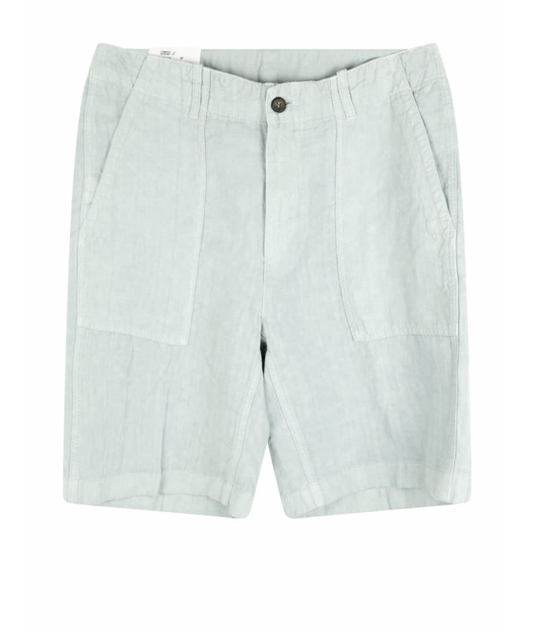 ELEVENTY Голубые льняные шорты, фото 1