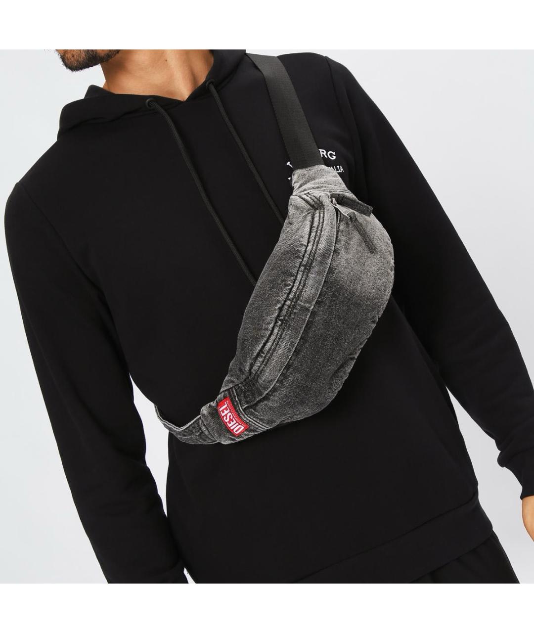 DIESEL Серая поясная сумка, фото 3