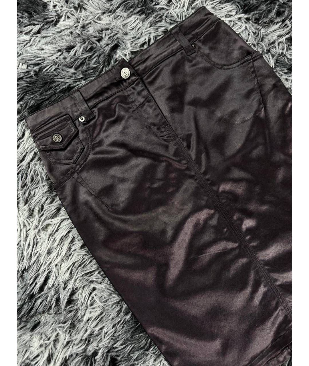 JOHN GALLIANO Черная хлопковая юбка миди, фото 4