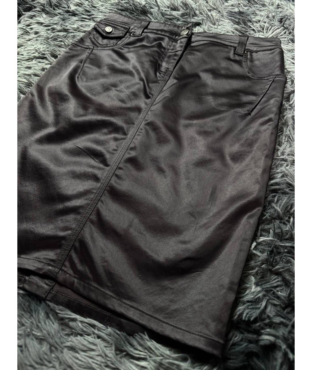 JOHN GALLIANO Черная хлопковая юбка миди, фото 5