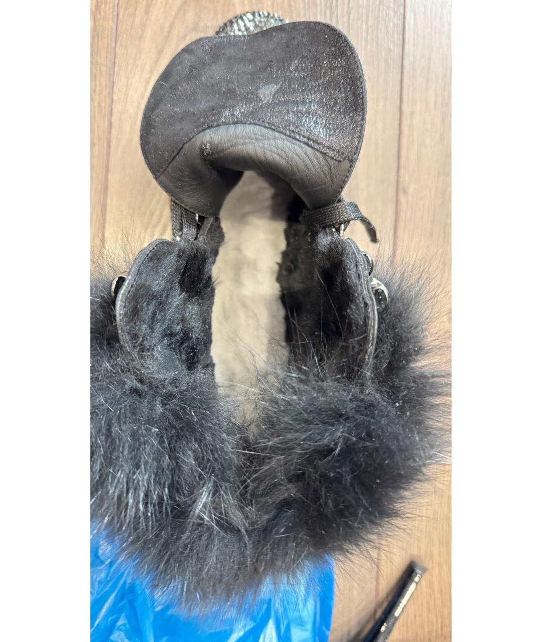 LE SILLA Черные нубуковые ботинки, фото 4