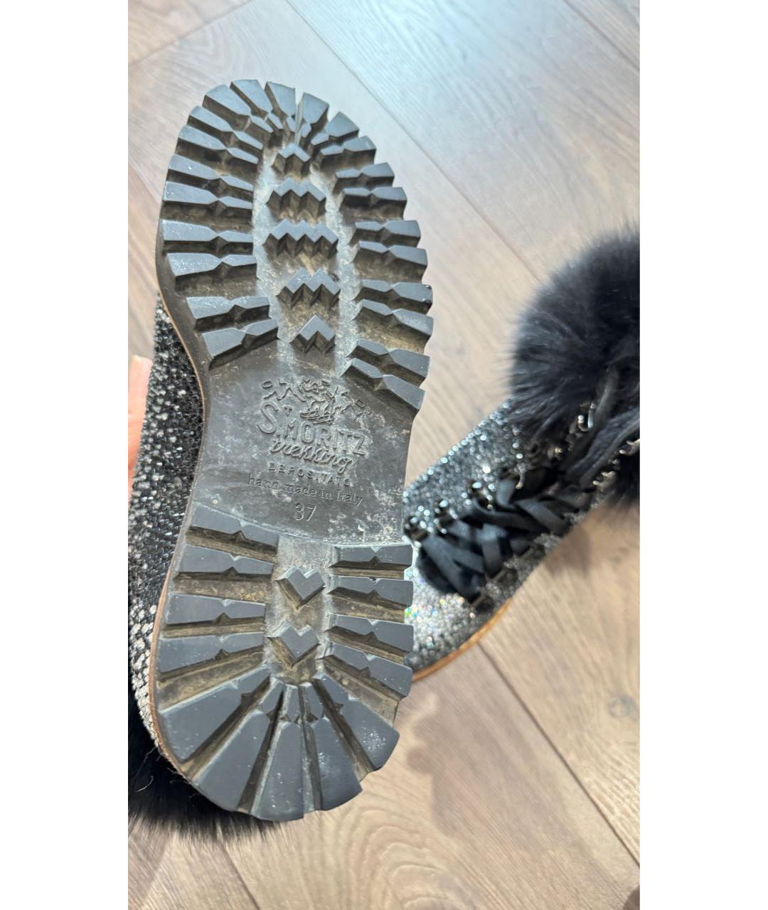 LE SILLA Черные нубуковые ботинки, фото 3