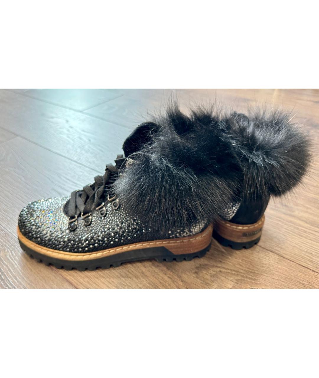 LE SILLA Черные нубуковые ботинки, фото 6