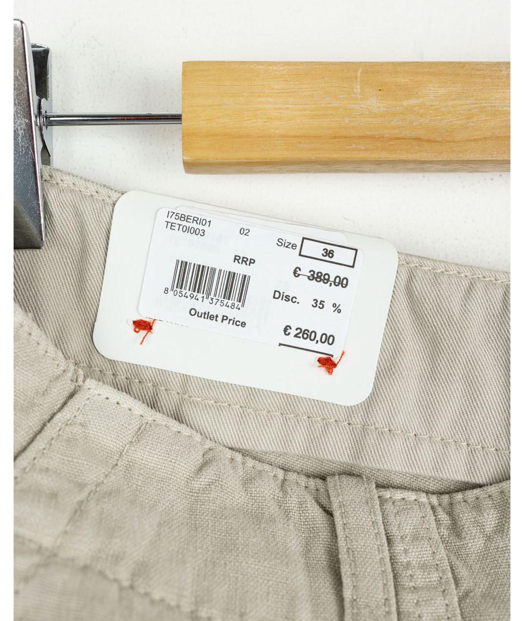 ELEVENTY Бежевые льняные шорты, фото 3