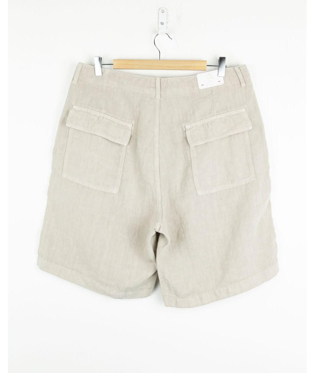 ELEVENTY Бежевые льняные шорты, фото 2