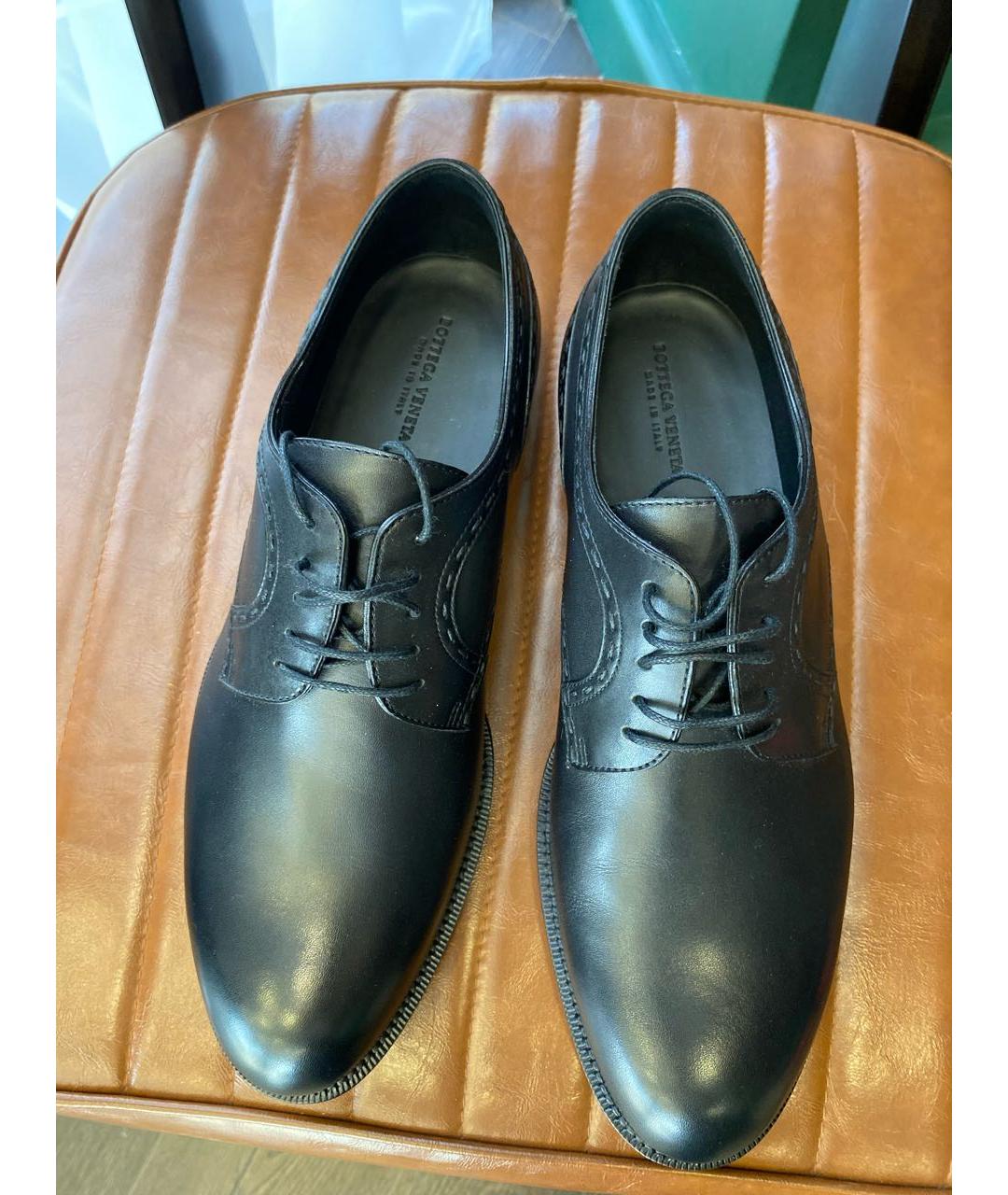 BOTTEGA VENETA Черные кожаные туфли, фото 2