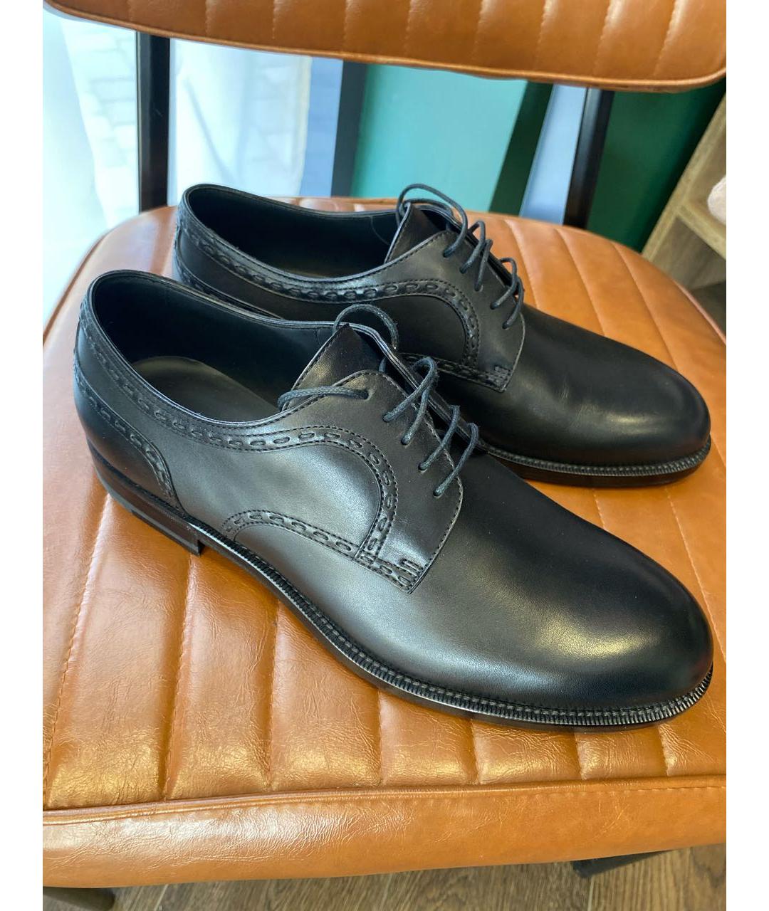 BOTTEGA VENETA Черные кожаные туфли, фото 8