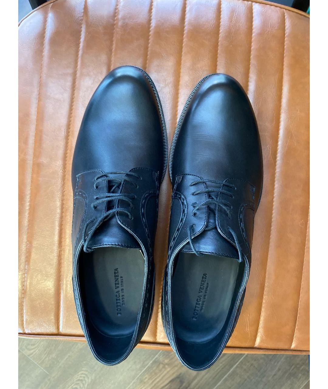 BOTTEGA VENETA Черные кожаные туфли, фото 3