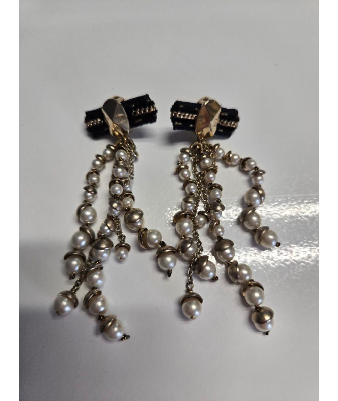 CHRISTIAN DIOR Золотые металлические серьги, фото 8