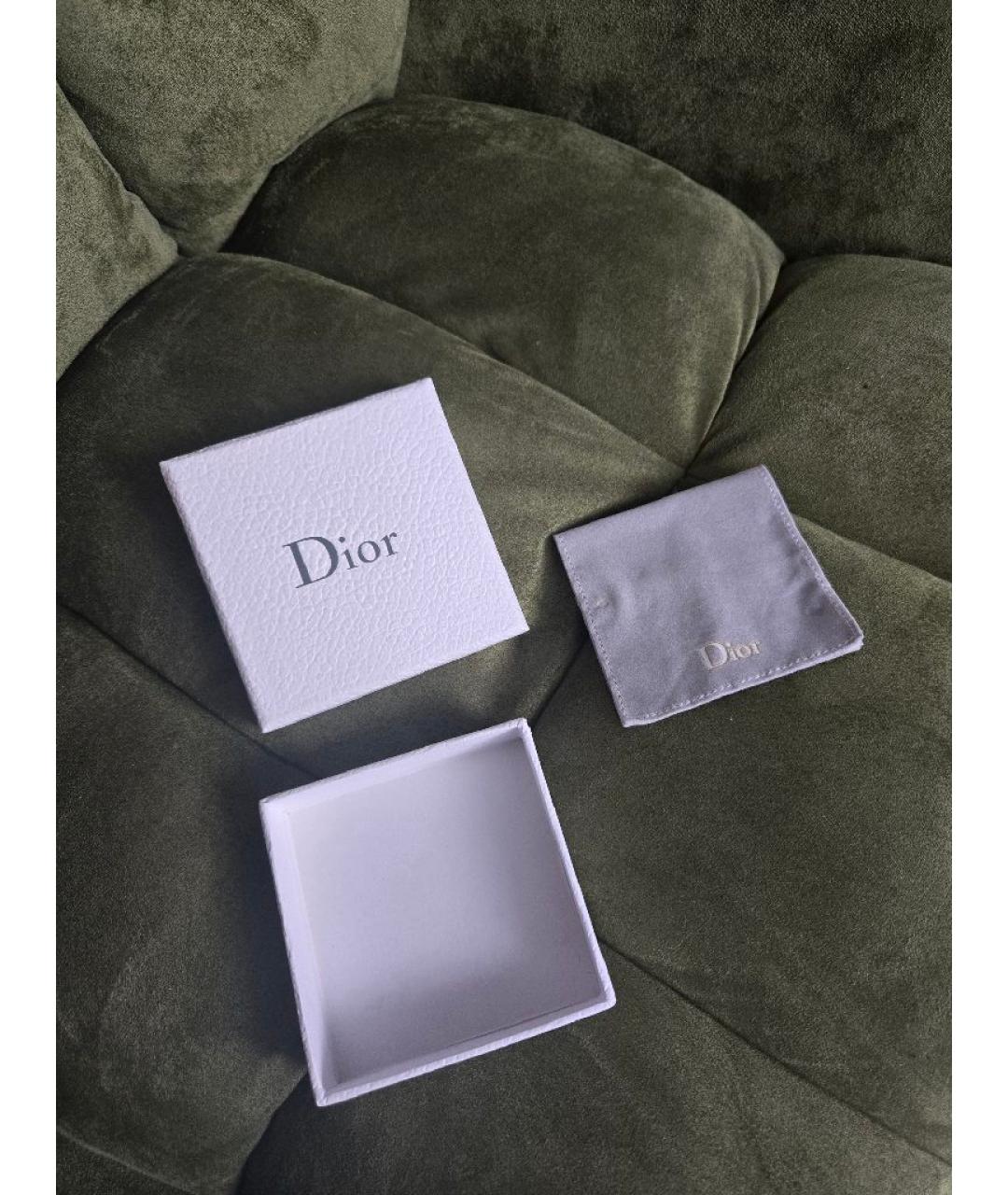 CHRISTIAN DIOR Золотые металлические серьги, фото 7