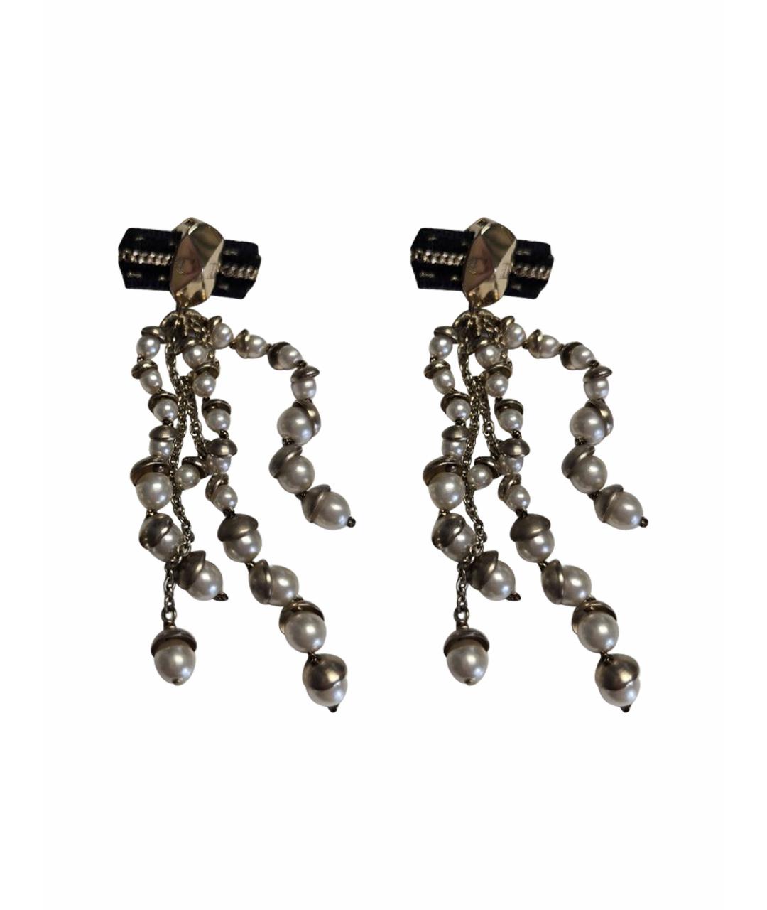 CHRISTIAN DIOR Золотые металлические серьги, фото 1