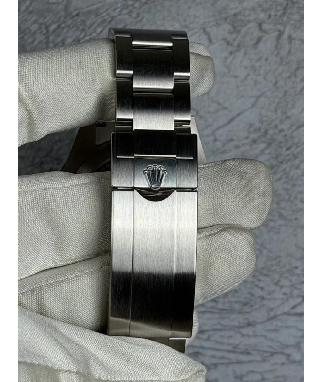 ROLEX Черные металлические часы, фото 8