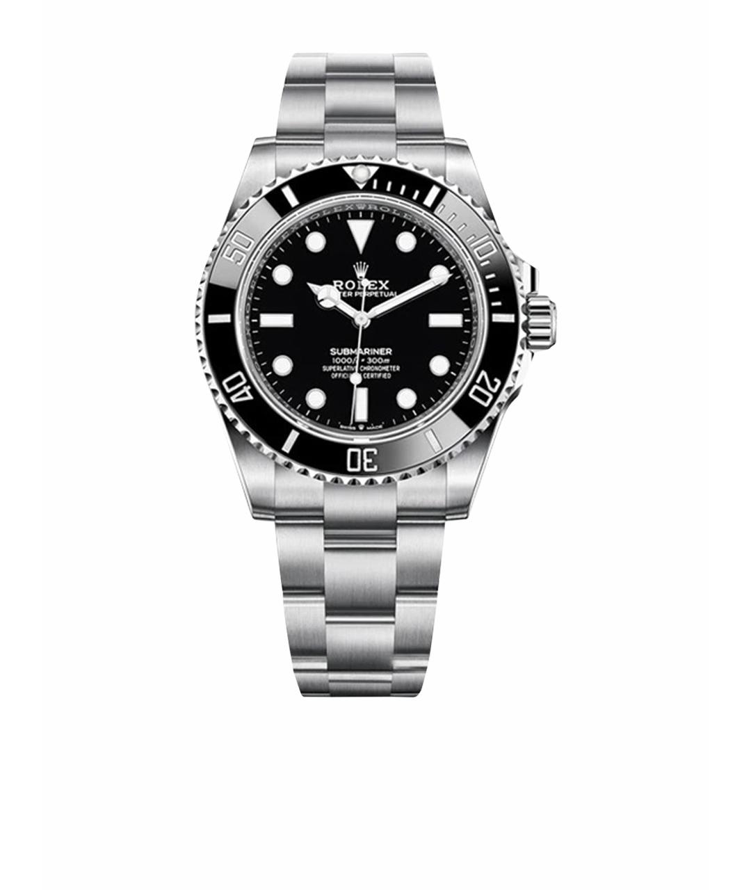 ROLEX Черные металлические часы, фото 1