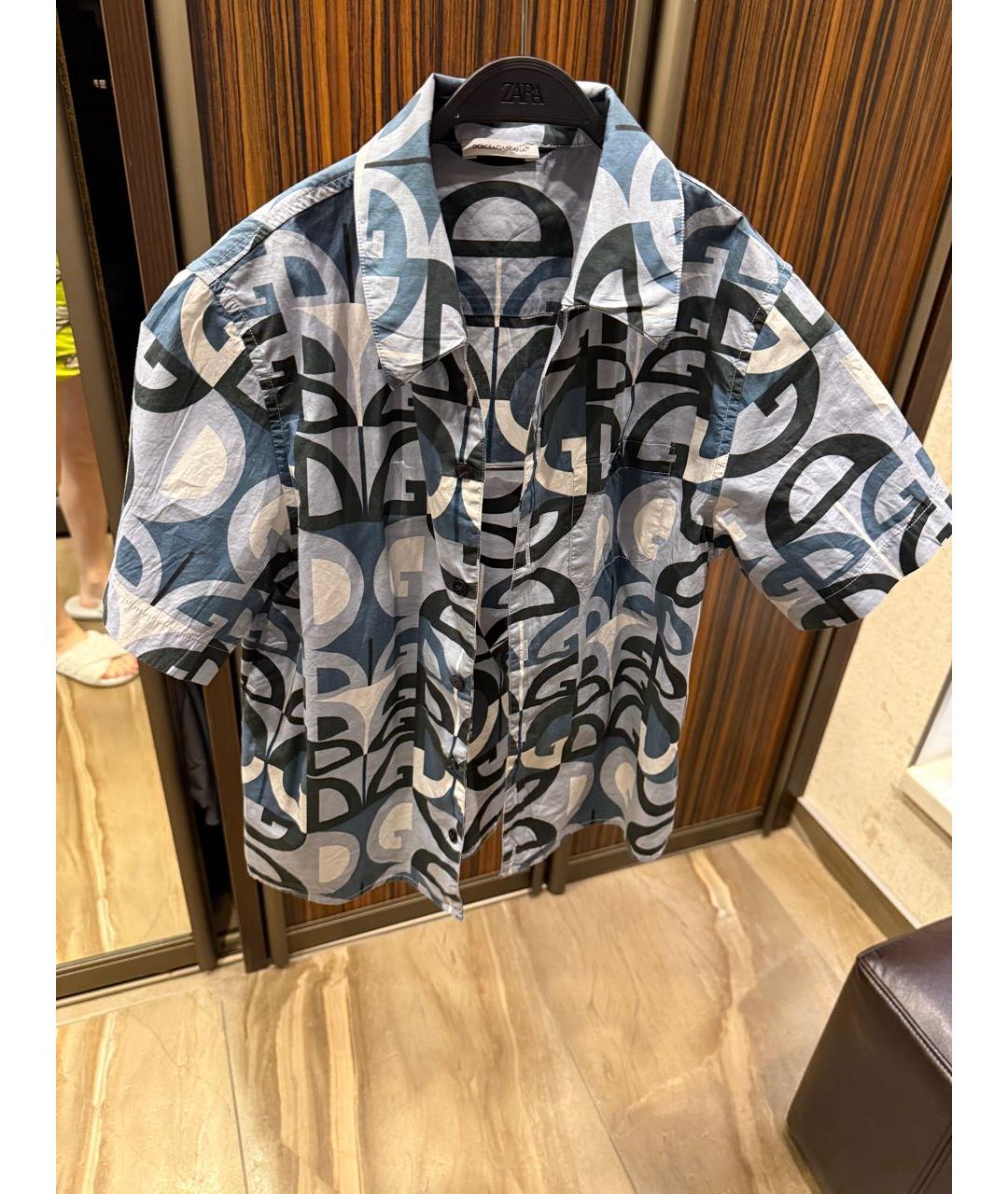 DOLCE & GABBANA KIDS Синяя хлопковая детская рубашка, фото 6