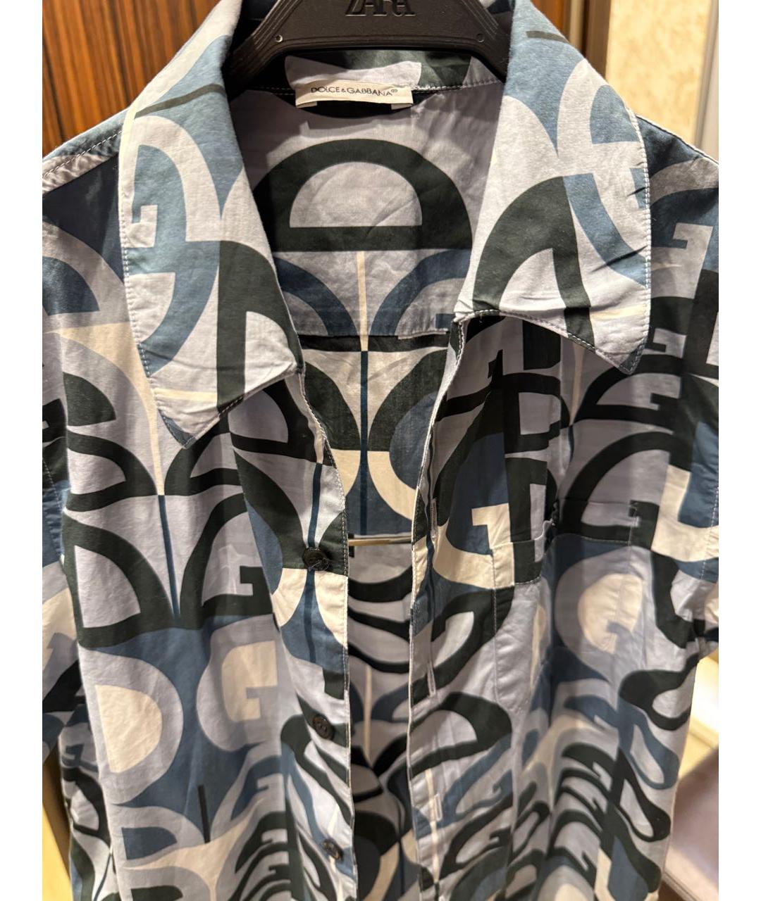 DOLCE & GABBANA KIDS Синяя хлопковая детская рубашка, фото 3