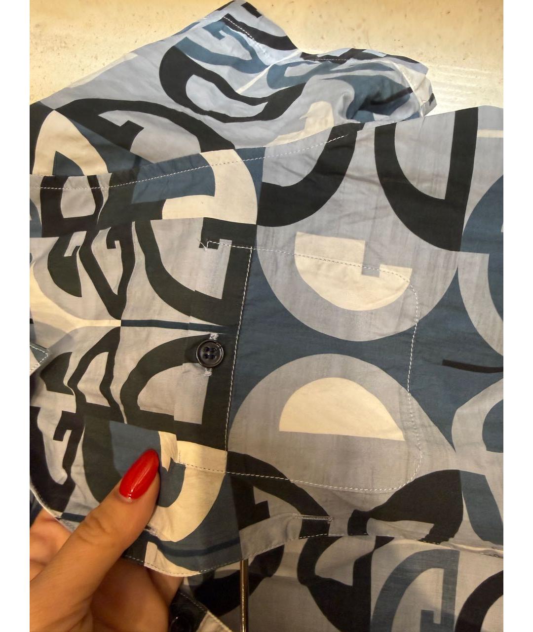 DOLCE & GABBANA KIDS Синяя хлопковая детская рубашка, фото 4