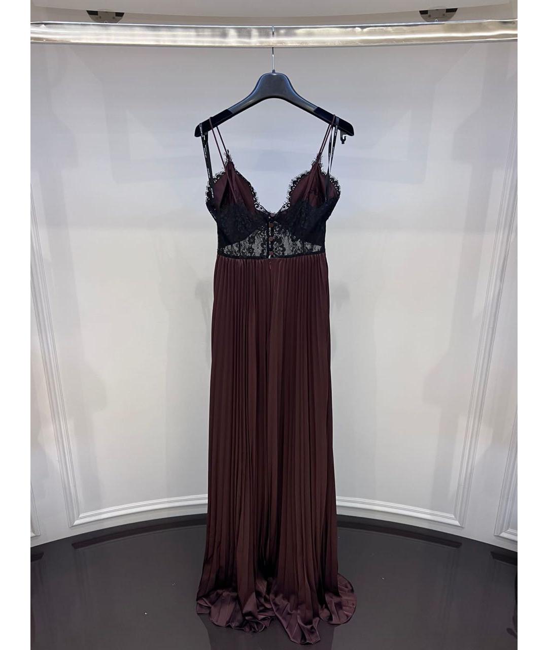 SELF-PORTRAIT Коричневое вечернее платье, фото 3