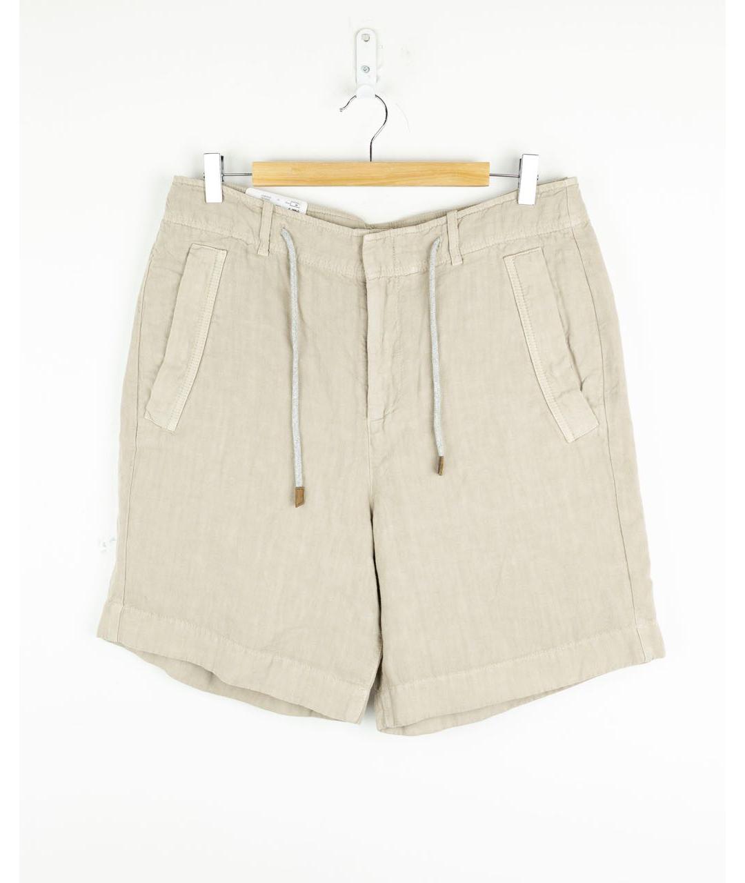 ELEVENTY Бежевые льняные шорты, фото 5