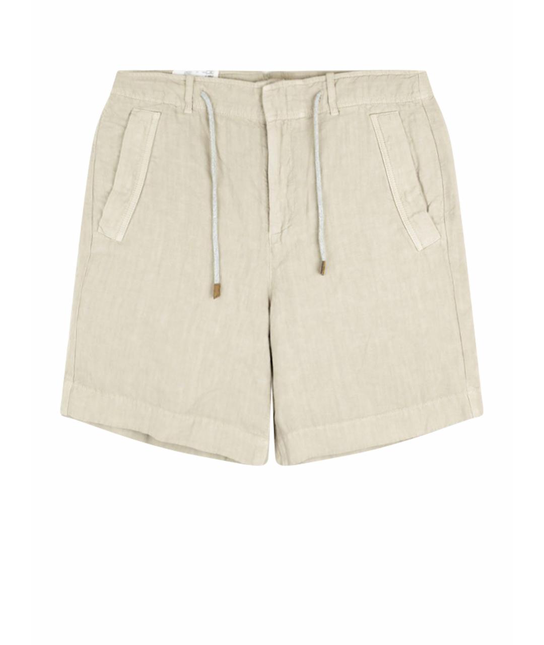 ELEVENTY Бежевые льняные шорты, фото 1