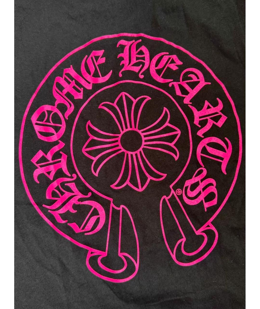 CHROME HEARTS Черная хлопковая футболка, фото 5