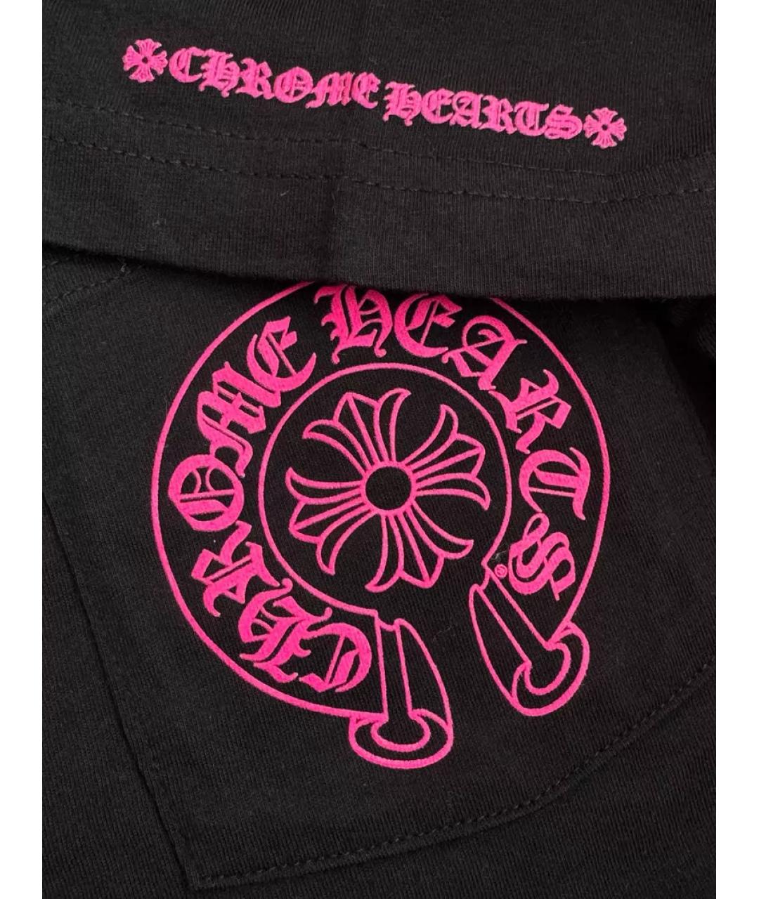 CHROME HEARTS Черная хлопковая футболка, фото 4