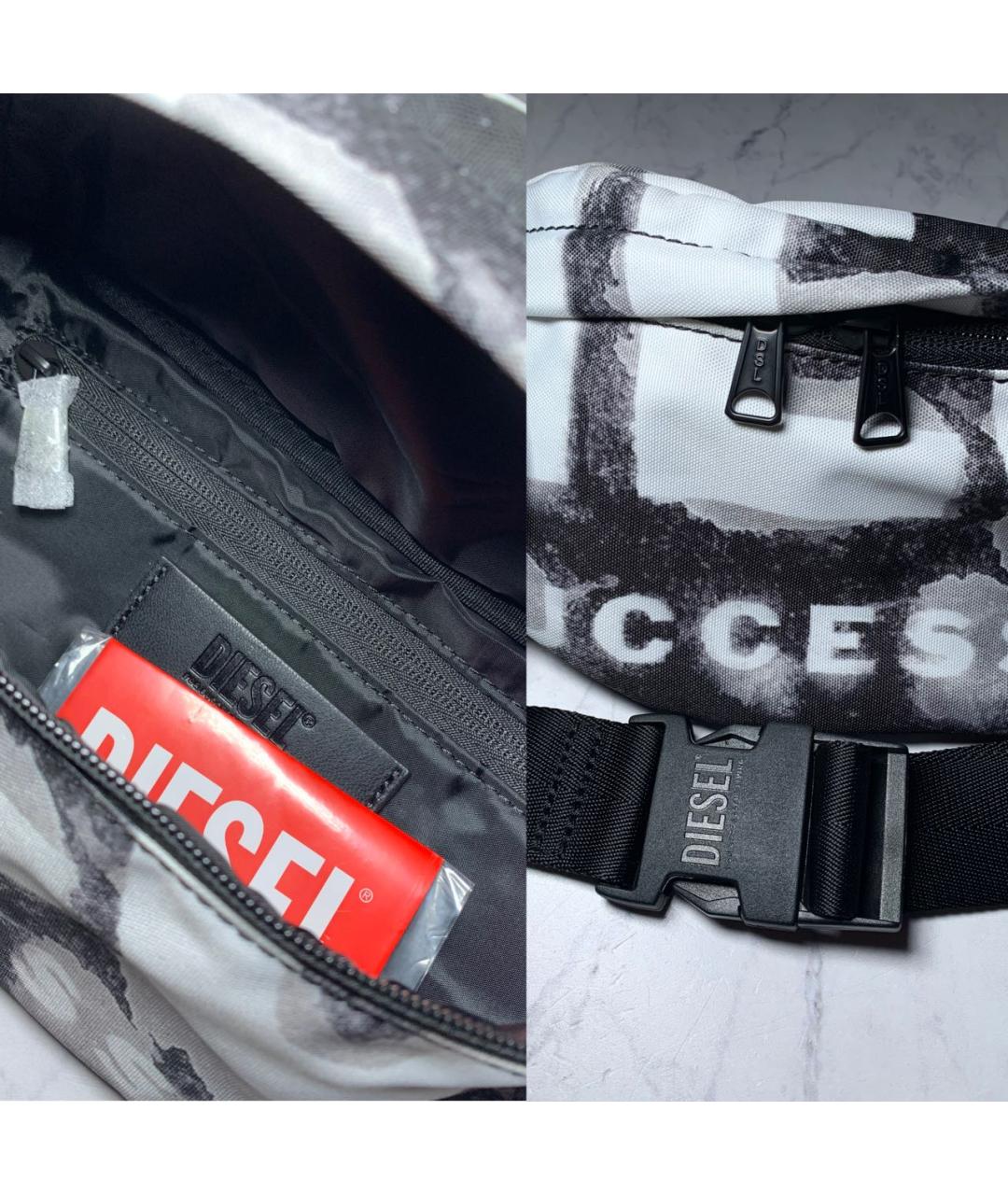 DIESEL Черная поясная сумка, фото 6