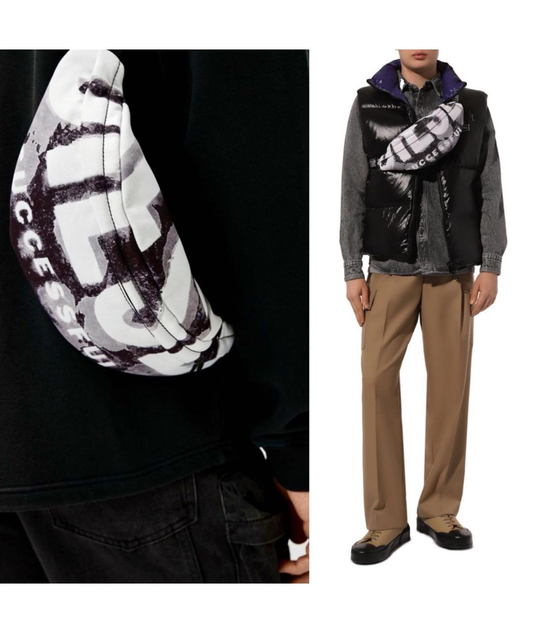 DIESEL Черная поясная сумка, фото 8