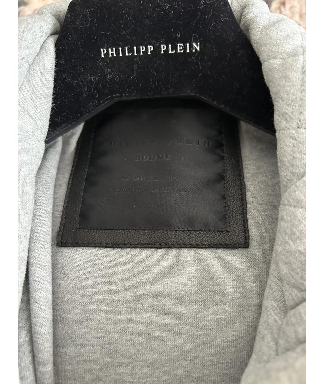 PHILIPP PLEIN Черная кожаная куртка, фото 3