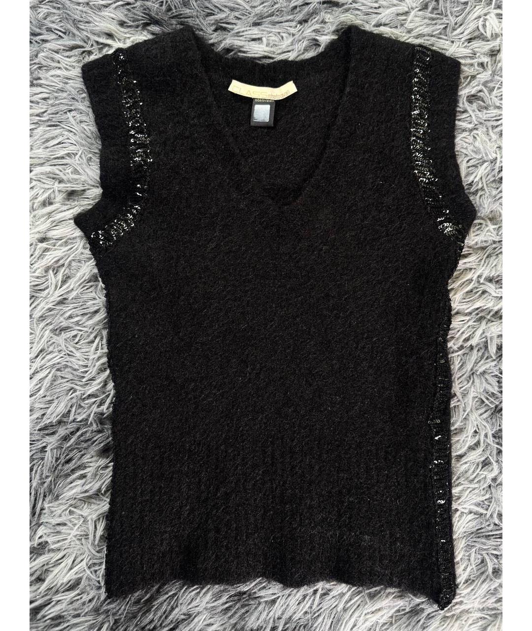 CAVALLI CLASS Черная шерстяная жилетка, фото 7