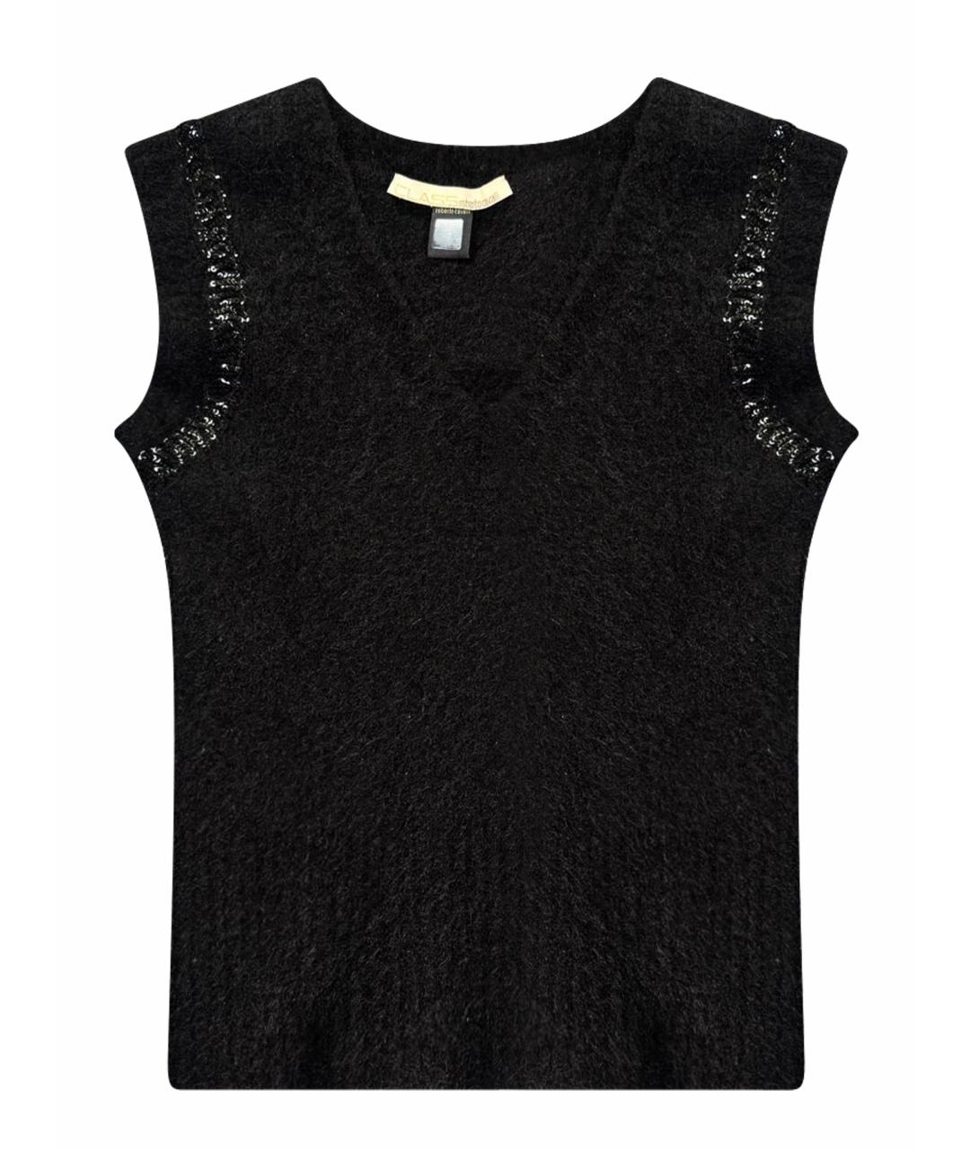 CAVALLI CLASS Черная шерстяная жилетка, фото 1
