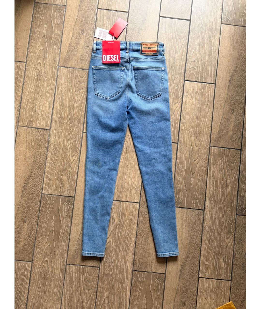DIESEL Синие хлопко-лиоцелловые джинсы слим, фото 2
