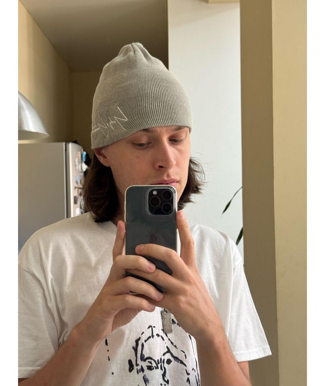 YOHJI YAMAMOTO Серая шапка, фото 5