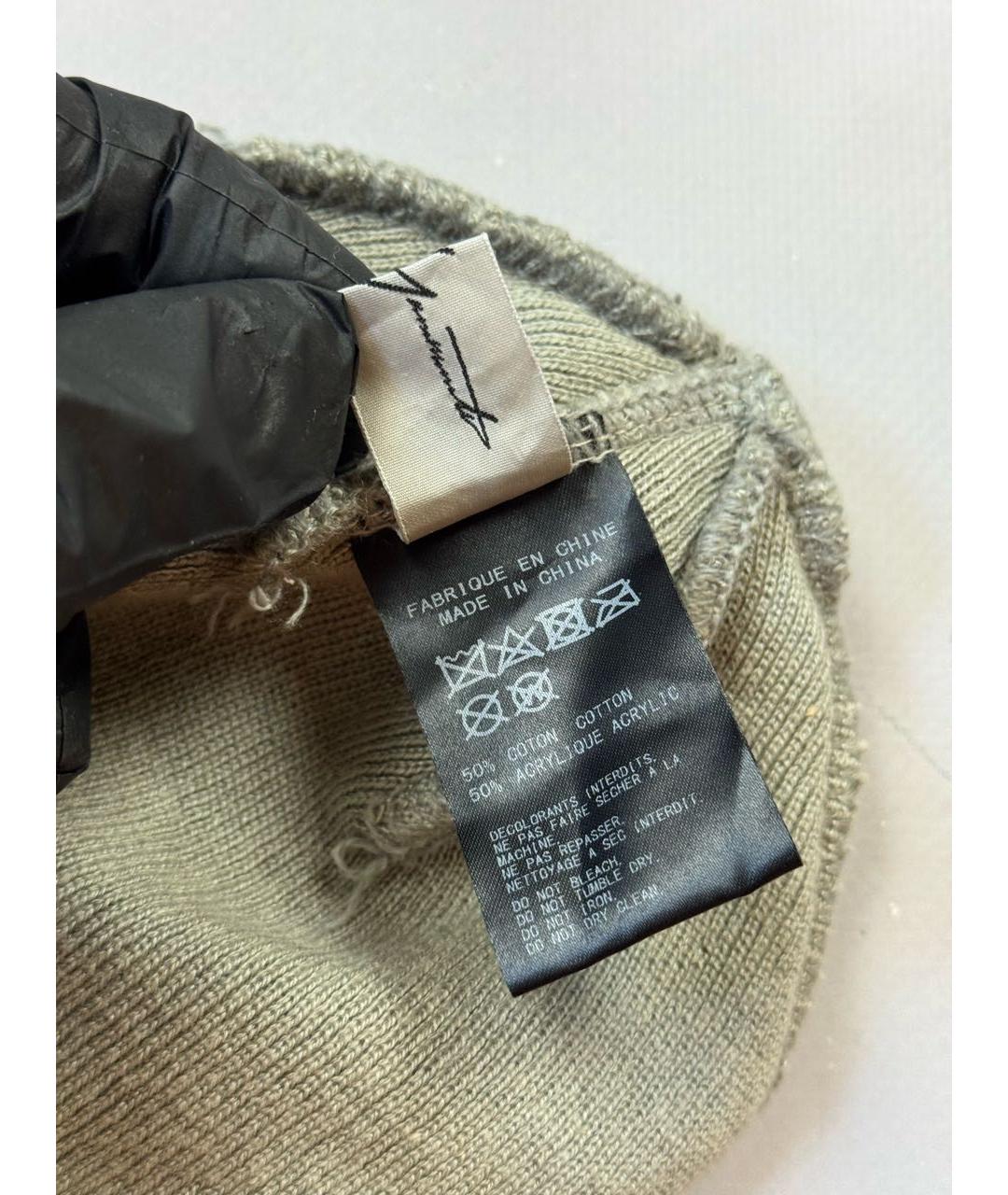 YOHJI YAMAMOTO Серая шапка, фото 7