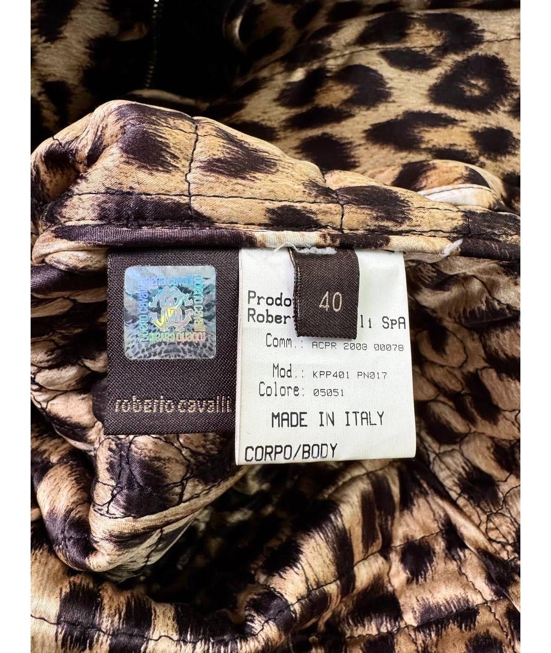 ROBERTO CAVALLI Черная кожаная куртка, фото 5