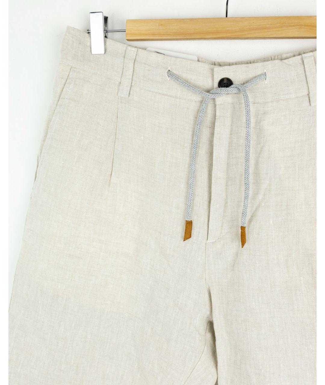 ELEVENTY Бежевые льняные шорты, фото 4