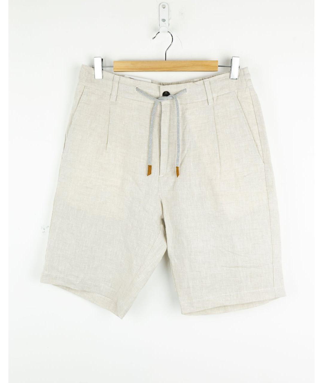 ELEVENTY Бежевые льняные шорты, фото 5