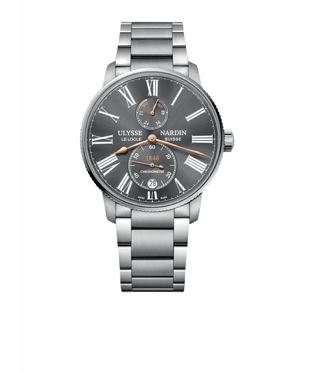 Ulysse Nardin Серые металлические часы, фото 1