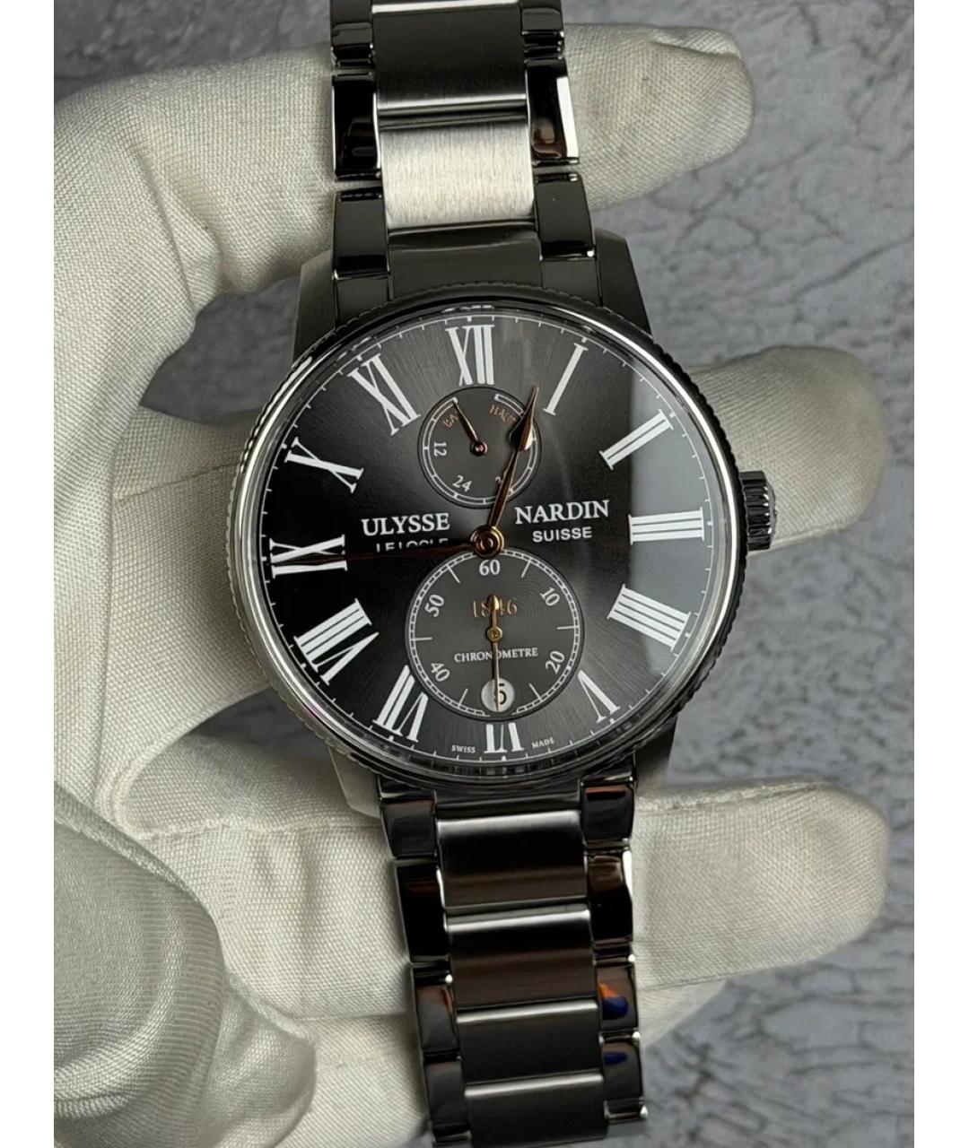 Ulysse Nardin Серые металлические часы, фото 2