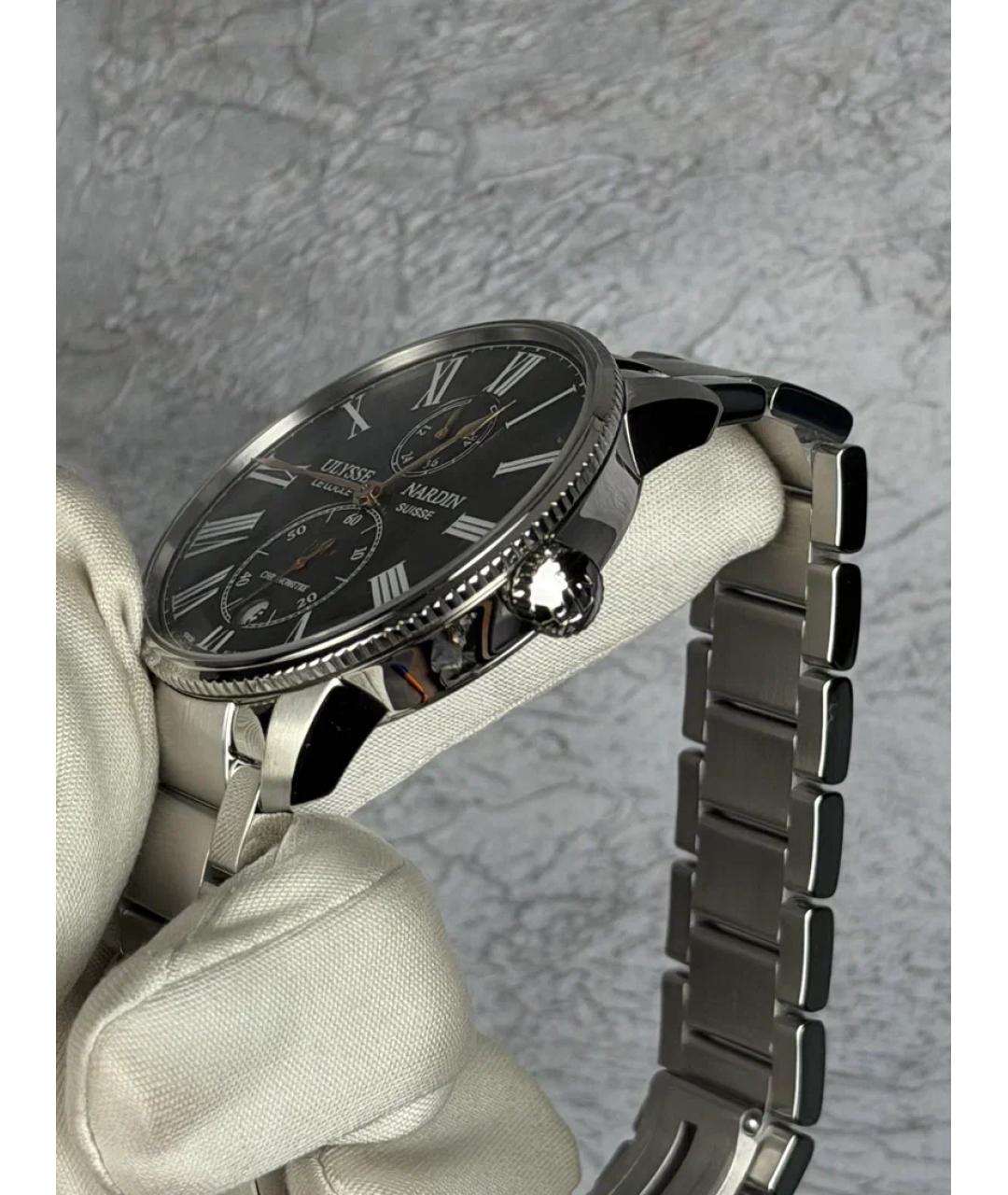 Ulysse Nardin Серые металлические часы, фото 3