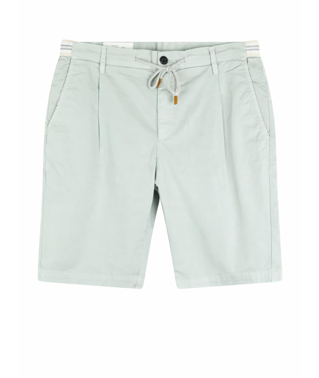 ELEVENTY Голубые хлопко-эластановые шорты, фото 1