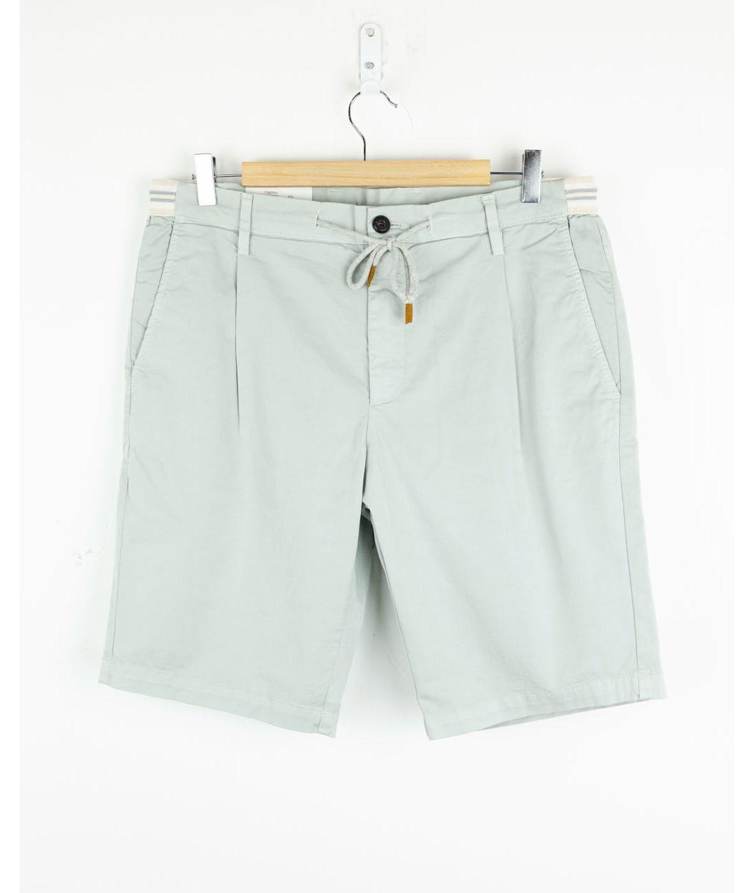 ELEVENTY Голубые хлопко-эластановые шорты, фото 5