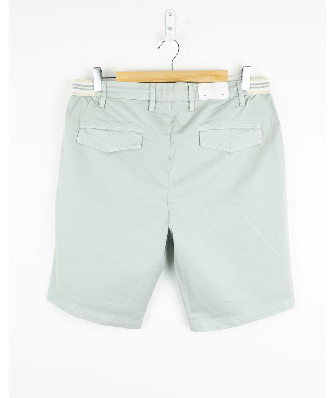 ELEVENTY Голубые хлопко-эластановые шорты, фото 2